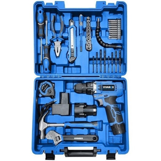 دریل شارژی ویوارکس مدل VR1240 ظرفیت ۱۲ ولت با کیت ۴۰ پارچه